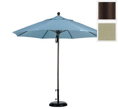 Alto908117-sa61 9 Ft. Fiberglass Pulley Open Market Umbrella - Bronze And Pacifica-taupe