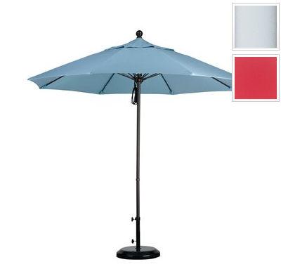 Alto908170-5403 9 Ft. Fiberglass Pulley Open Market Umbrella - Matted White And Sunbrella-jockey Red