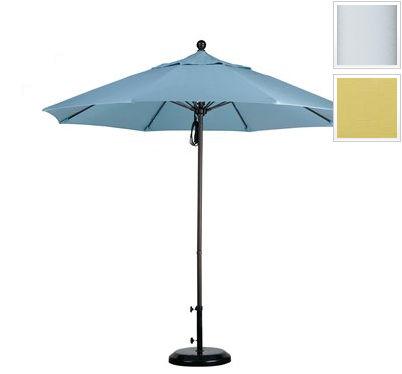 Alto908170-5414 9 Ft. Fiberglass Pulley Open Market Umbrella - Matted White And Sunbrella-wheat