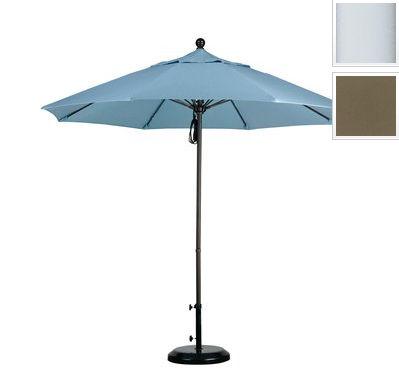 Alto908170-5425 9 Ft. Fiberglass Pulley Open Market Umbrella - Matted White And Sunbrella-cocoa