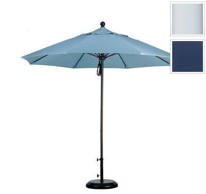 Alto908170-5439 9 Ft. Fiberglass Pulley Open Market Umbrella - Matted White And Sunbrella-navy