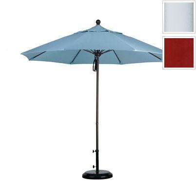 Alto908170-5440 9 Ft. Fiberglass Pulley Open Market Umbrella - Matted White And Sunbrella-terracotta