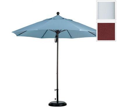 Alto908170-f69 9 Ft. Fiberglass Pulley Open Market Umbrella - Matted White And Olefin-terracotta