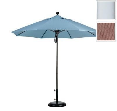 Alto908170-f72 9 Ft. Fiberglass Pulley Open Market Umbrella - Matted White And Olefin-straw