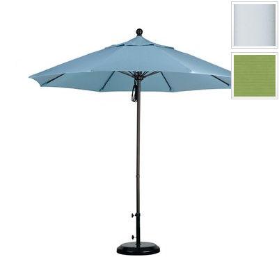 Alto908170-sa21 9 Ft. Fiberglass Pulley Open Market Umbrella - Matted White And Pacifica-palm