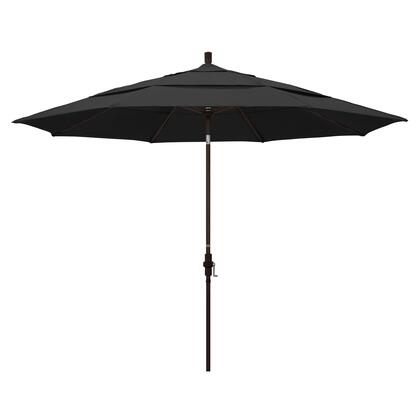 11 Ft. Aluminum Market Umbrella Collar Tilt Double Vents - Bronze - Pacifica - Black