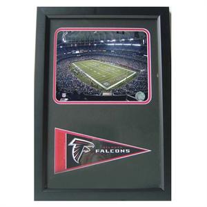 Encore Select 188FBAFS Atlanta Falcons Stadium 12X18 Pennant Custom Frame.