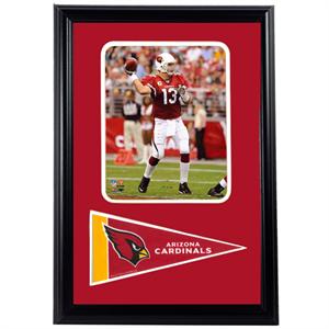 Encore Select 188FBAZ133 Arizona Cardinals Kurt Warner 12x18 Pennant Frame 3