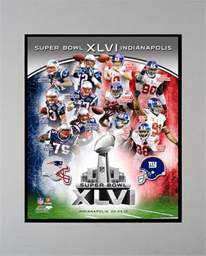 Encore Select M2FBSBXLVI Super Bowl XLVI Matchup 11x14 Matted Photo