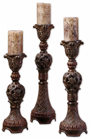 UTTERMOST UTT20312 Rosina#44; Candlesticks#44; Set of 3