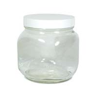 60 Oz. Square Wide Mouth Jar With Lid 6 Count 8730