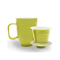 Frontier Natural Products Coop 222316 Tea Spot The Steepin Mugs Key Lime Porcela