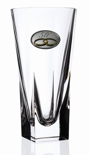 239200-50 Rcr Fusion Crystal Vase Small With 50th Anniversary