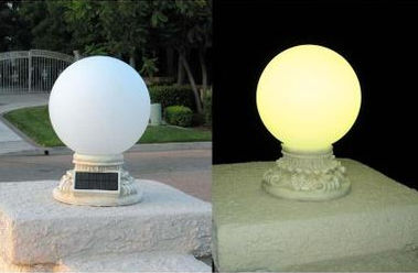 30855 Solar Power 10 In. Glass Globe Handcrafted Entrance Light