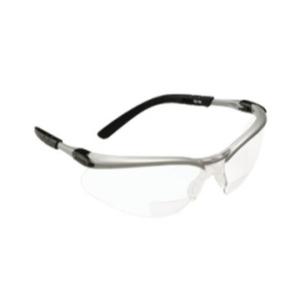Bx Reader Protective Eyewear Silver Frame Clear Lens +2.5 Diopter
