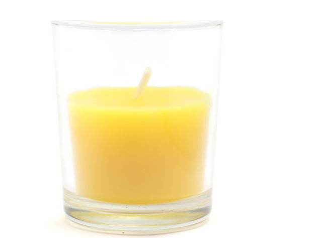 Cvc-021 Yellow Citronella Round Glass Votive Candles -12pc-box