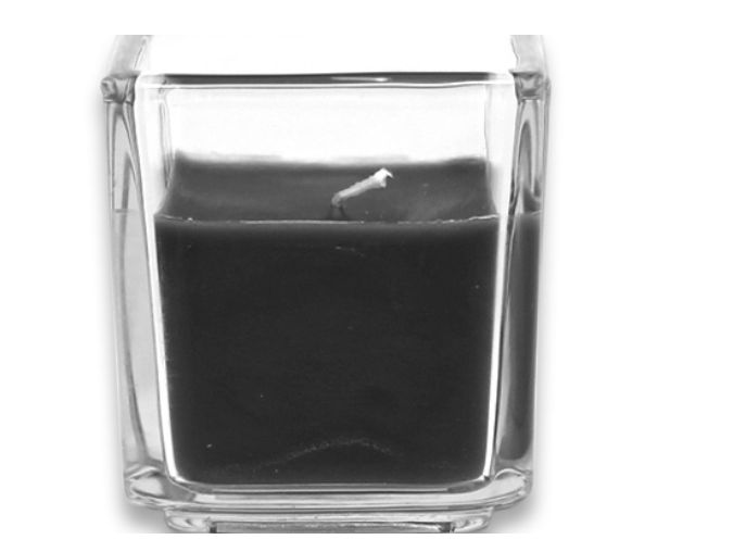 Cvz-044 Black Square Glass Votive Candles -12pc-box