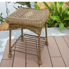 Oti001-c Outdoor Honey Wicker Patio Furniture End Table