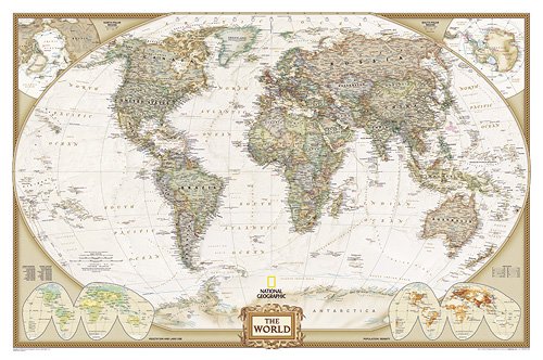 Maps Re00622092 World Executive Wall Map - Mural
