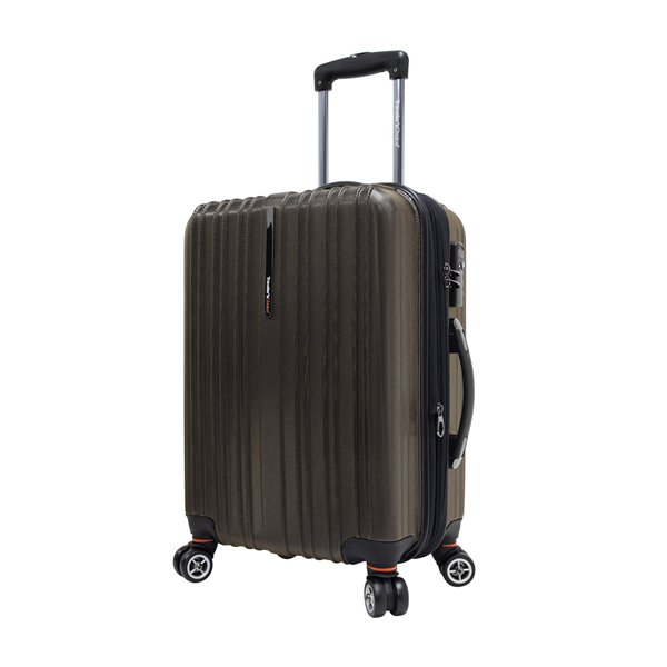 Travelers Choice Tc5000t20 Tasmania 100 Percent Pure Polycarbonate 21 In. Expandable Spinner Luggage Dark Brown