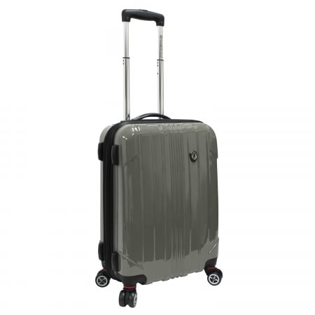Travelers Choice Tc8000g21 Sedona 100 Percent Pure Polycarbonate 21 In. Expandable Spinner Luggage In Pewter