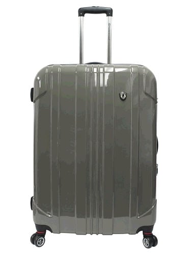 Travelers Choice Tc8000g29 Sedona 100 Percent Pure Polycarbonate 29 In. Expandable Spinner Luggage In Pewter