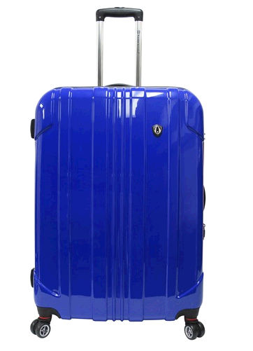 Travelers Choice Tc8000n29 Sedona 100 Percent Pure Polycarbonate 29 In. Expandable Spinner Luggage In Blue