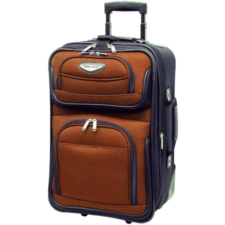 Travelers Choice Ts6950o21- Amsterdam 21 In. Expandable Rolling Carry On In Orange