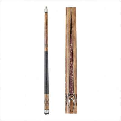 50-1252 58" Natural Wood Stain Sinister Series Cue