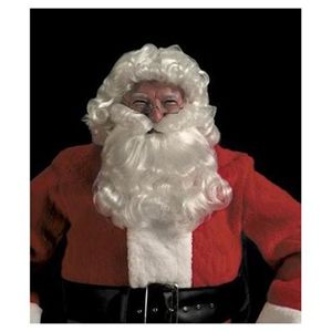 35c Deluxe Santa Curly Wig And Beard Set