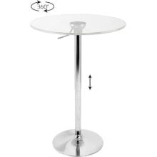 Adjustable Bar Table With Clear Top - Clear Acrylic