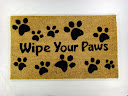 8726 18 In. X 30 In. Wipe Your Paws Vinyl Backed Coco Mat