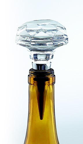 004045 Clear Crystal Optic Bottle Stopper