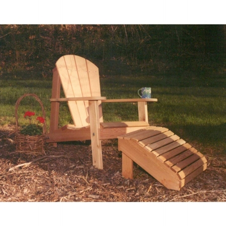 Wrf516200cvd Cedar Adirondack Chair & Footrest Set