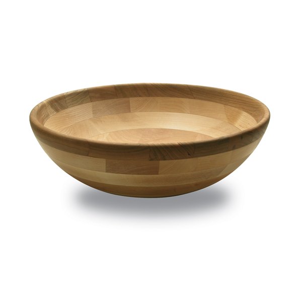 7v03473 12 In. Maple Serving Bowl With Cherry Rim