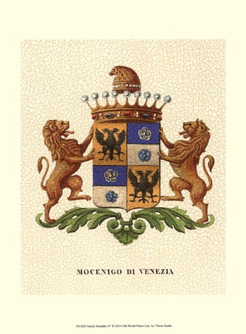 Posterazzi Owp35116d Stately Heraldry Iv Poster By Vision Studio -9.50 X 13.00