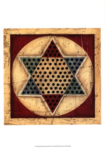 Posterazzi Owp31198d Small Antique Chinese Checkers Poster By Ethan Harper -13.00 X 19.00