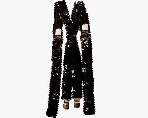 Black Squined Suspenders