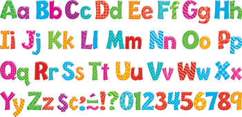 . T-79756 Colorful Patterns 4in Playful Combo Ready Letters