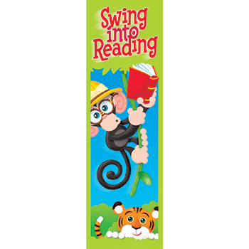 . T-12042 Swing Into Reading Monkey Mischief Bookmarks