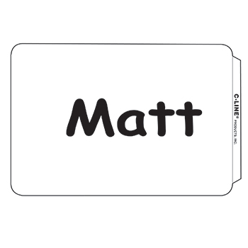 C-line Products Inc Cli92277 C Line Self Adhesive Name Badges Plain White Pack Of 100