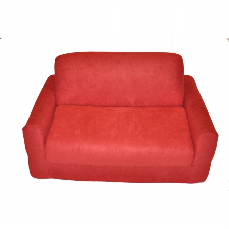 10232 Red Micro Suede Sofa Sleeper By