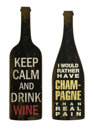 Imax Corp 276782 Lasalle Wine And Champagne Wall Decor Set of 2