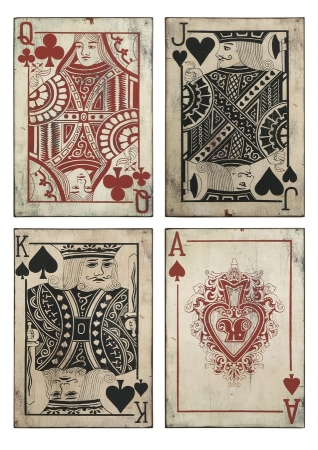 97028-4 Leonato Playing Card Wall Decor - Set Of 4