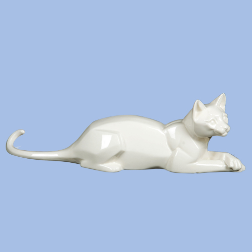 A23606 11&quot;l X 3&quot;w X 3.5&quot;h Cat Lying - Hand Painted Crafted - Pack Of 2