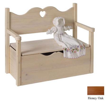 017hoht Bench Toy Box - Honey Oak-heart