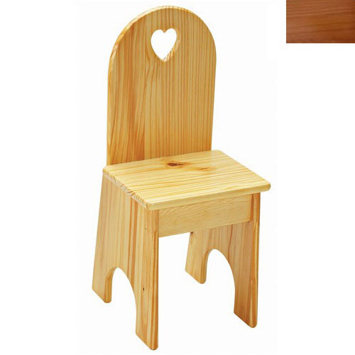 022hoht Solid Back Heart Kids Chair In Honey Oak