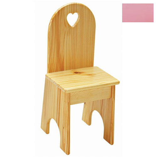022spht Solid Back Heart Kids Chair In Soft Pink