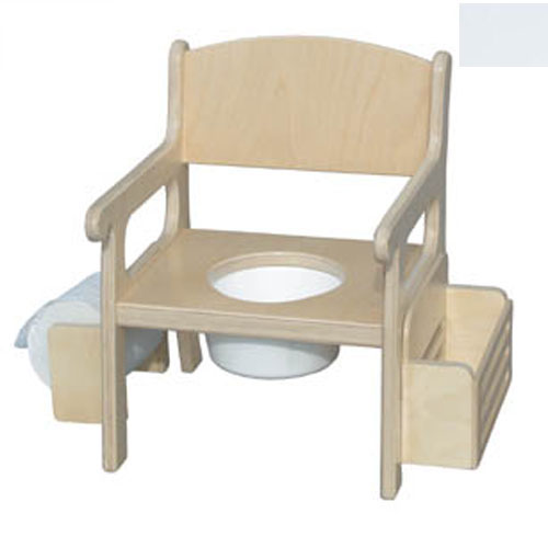 Handcrafted Potty Chair With Accessories In Solid White