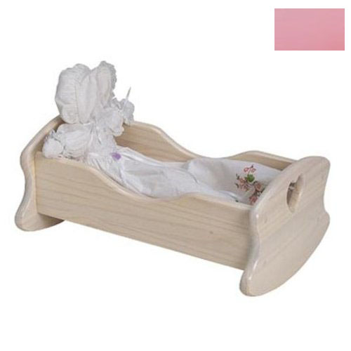 063sp Doll Cradle In Soft Pink
